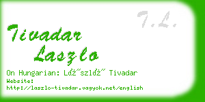 tivadar laszlo business card